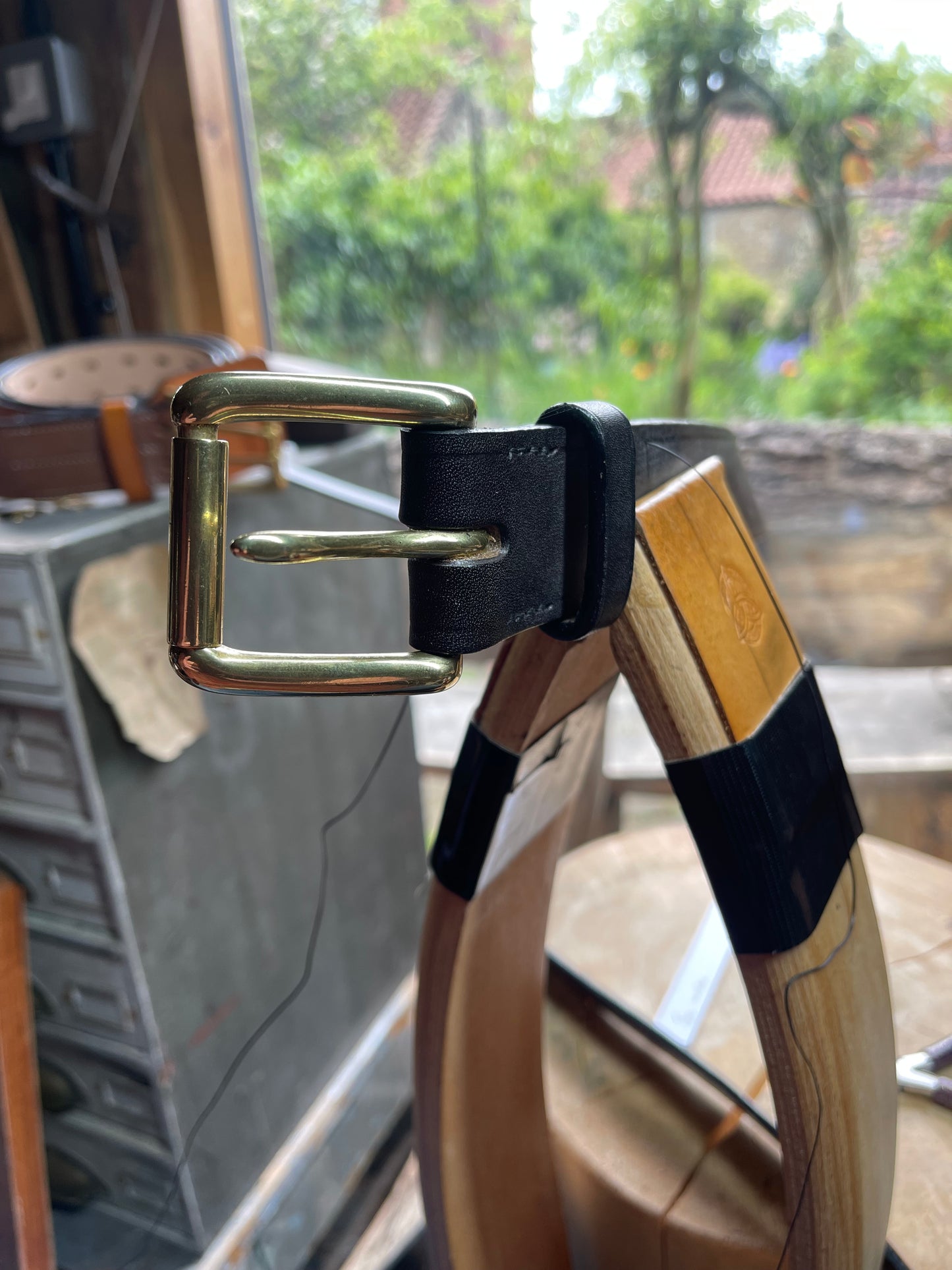 Leather Belt handmade and saddle stitched